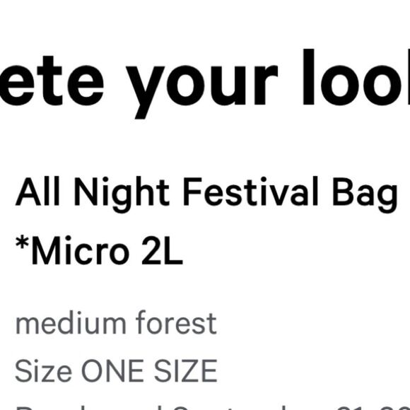 NWT LULULEMON ALL NIGHT FESTIVAL BAG MEDIUM FORREST GREEN 2L micro bag - Picture 4 of 7